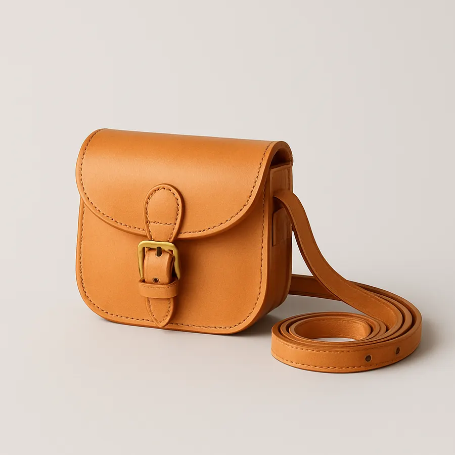 Tan Leather Crossbody Bag